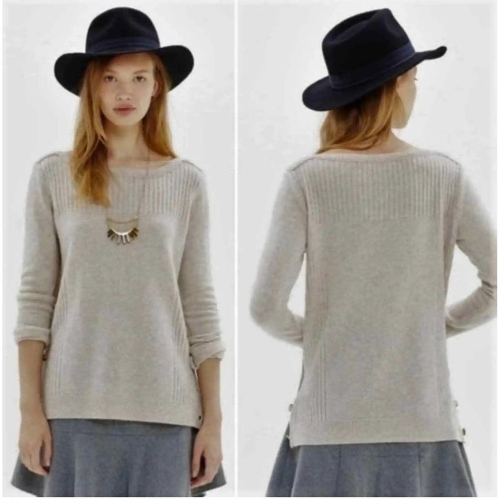 Madewell Pinewood‎ merino wool pullover side button sweater Size S